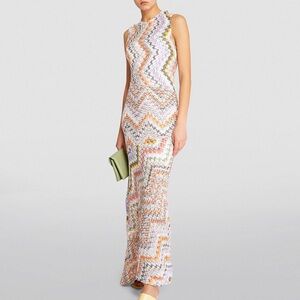 Missoni Zig Zag Woven Sleeveless Maxi Dress New With Tags Multicolor